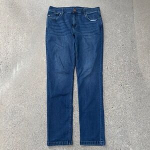 Mugsy Fulton Dark Wash Slim Straight Denim Stretchy Jeans Men's Size 34x34
